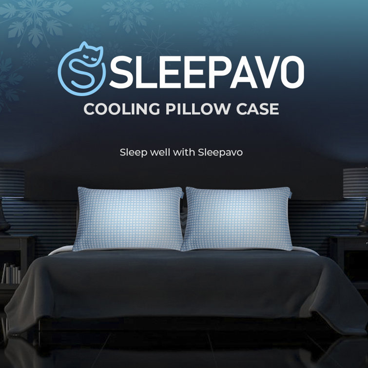 Sleepavo Cooling Pillow Case Queen Size Cool Pillow Case For Hot